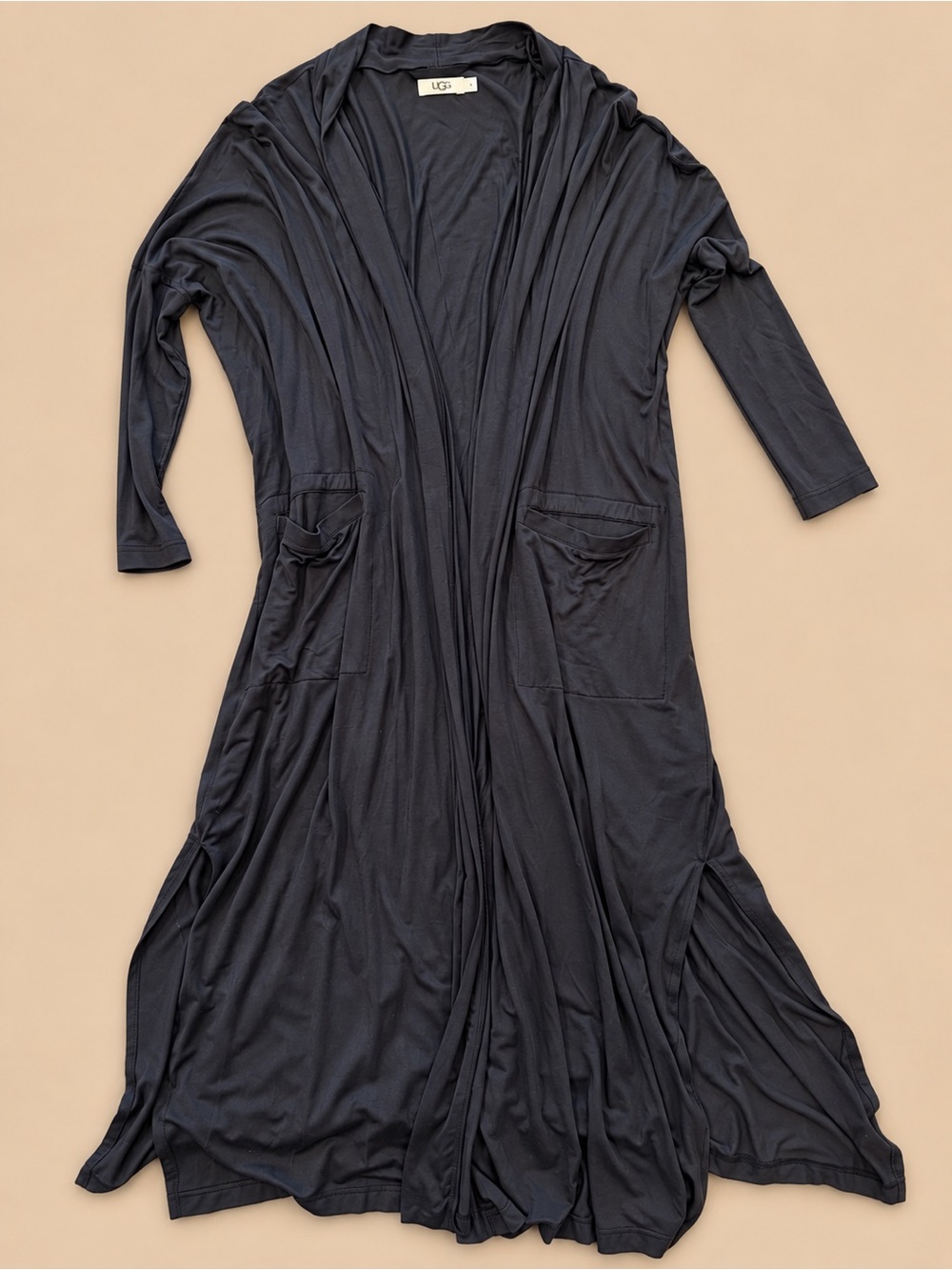 UGG Longline Open Front Duster Cardigan Black XS/S